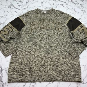 Men's Avirex Brown Crewneck Sweater